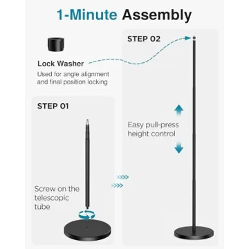 InnoGear Telescopic Mic Stand: Adjustable Height for All Mics