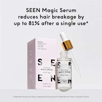 SEEN Magic Serum, Fragrance Free - Non-Comedogenic & Sulfate-Free Hair Serum- Anti Frizz- Dermatologist-Developed - Safe for Sensitive, Eczema & Acne Prone Skin