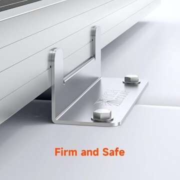 RICH SOLAR Solar Panel Mounting Hardware Z Brackets for RV Roof Boat Set of 4 Units