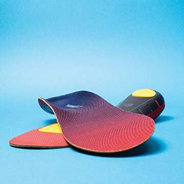 Superfeet Run Dynamic Insoles for High Arches - Red