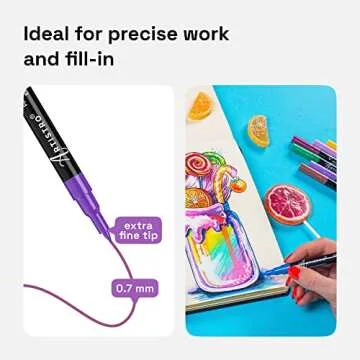 ARTISTRO Extra Fine Tip Paint Pens - 30 Colors for All Crafts