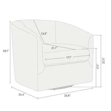 Carter Chairr Swivel Accent Chair for Cozy Living Spaces