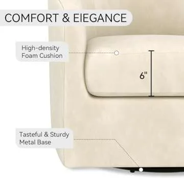 Carter Chairr Swivel Accent Chair for Cozy Living Spaces