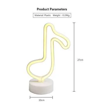 Vibrant Music Note Neon Sign for Home Decor and Lighting