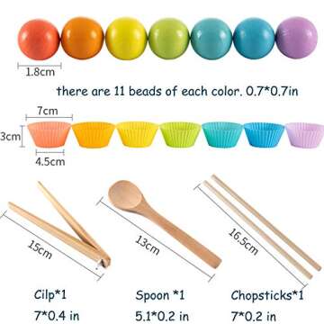 3 in 1 Toddler Board Games-Color Sorting, Math Counting and Montessori Puzzle Jigsaw -Fine Motor Toy...