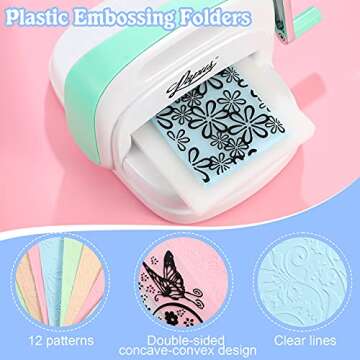 12 Pieces Embossing Folders DIY Craft Template Stencil Butterfly Star Embossing Templates Paper Card...