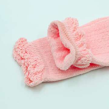 Stylish ACTLATI Baby Girls Anti-skid Knee High Socks