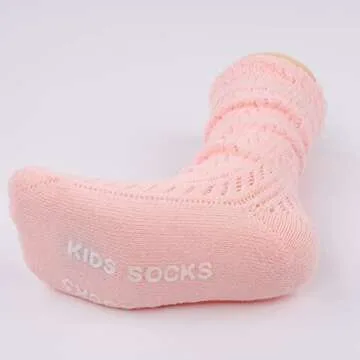 Stylish ACTLATI Baby Girls Anti-skid Knee High Socks
