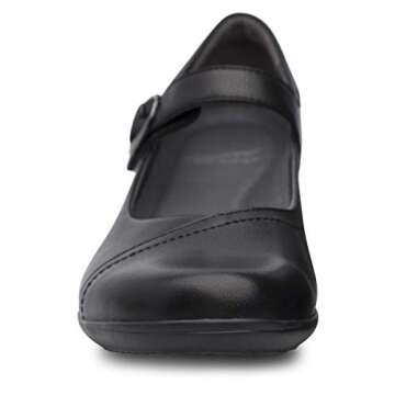 Dansko Fawna Mary Jane for Women - Cute, Comfortable Shoes with Arch Support - Versatile Casual to Dressy Footwear with Buckle Strap - Lightweight Rubber Outsole Black Milled Nappa 9.5-10 Wide US