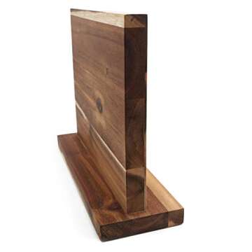 Resafy Large Magnetic Knife Holder,Acacia Wooden Magnetic Knife Block 12 X 10 Inches,Rack Magnetic Universal Stands with Strong Enhanced Magnets Strip Kitchen Storage Cutlery Organizer Without Knifves