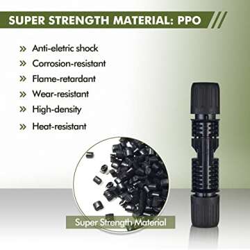 HQST 5 Pairs Solar Connectors Male/Female IP67 Waterproof Solar Panel Cable Connectors