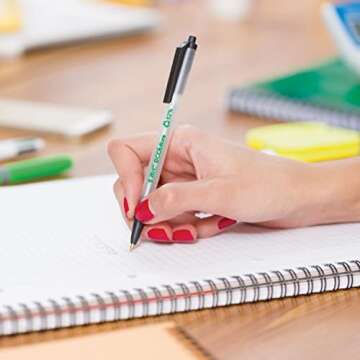 BIC Ecolutions Clic Stic Black Ballpoint Pens, Eco-Friendly Pack