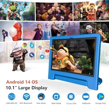 ITDULCET Kids Tablet 10 inch Android 14, 8GB RAM Optimal Fun