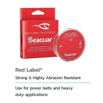 Seaguar Red Label 100% Fluorocarbon Fishing Line 4lbs, 250yds Break Strength/Length, Clear - 04RM250
