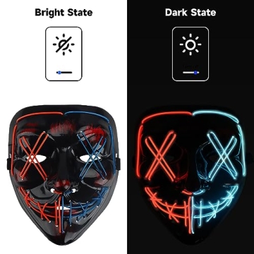 LED Purge Mask Set with Gloves - Perfect Halloween Costumes