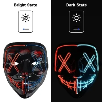 LED Purge Mask Set with Gloves - Perfect Halloween Costumes