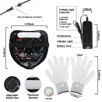 LED Purge Mask Set with Gloves - Perfect Halloween Costumes