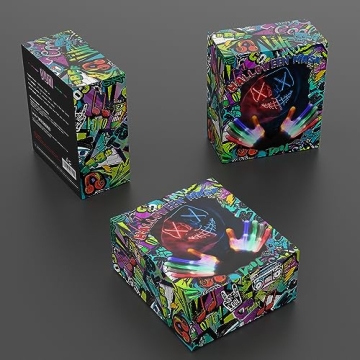 LED Purge Mask Set with Gloves - Perfect Halloween Costumes