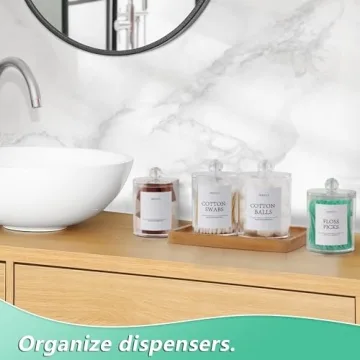 MHDCLY Bathroom Organizers and Storage,4 Pack Bathroom Accessories,Bathroom Decor,Home Decor,Bathroom Storage and Organization,Qtip Holder for Room Decor Aesthetic