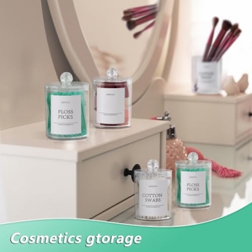 MHDCLY Bathroom Organizers and Storage,4 Pack Bathroom Accessories,Bathroom Decor,Home Decor,Bathroom Storage and Organization,Qtip Holder for Room Decor Aesthetic