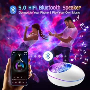 Galaxy Projector, Star Projector Galaxy Light with Timer & Remote & White Noises, Galaxy Projector for Bedroom Decoration, Galaxy Projector for Bedroom
