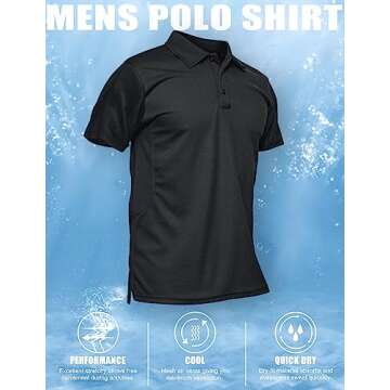 MAGCOMSEN Men's Polo Shirt Quick Dry Tactical Design
