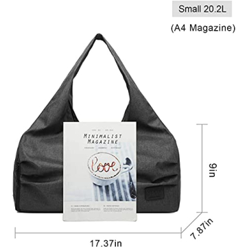 Y.U.M.C. Travel Yoga Gym Bag for Women, Carrying Workout Gear, Makeup, and Accessories, Shoe Compartment and Wet Dry Storage Pockets（Medium，Brunt）