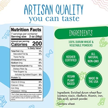 Pastabilities Fun Shaped Pasta for Kids - Christmas Tree Shaped - Green and Brown Tree Holiday Theme, Non-GMO Natural Wheat Pasta, All-Natural, Kosher Certified, Made in the USA, (2 Pack,14 Oz)