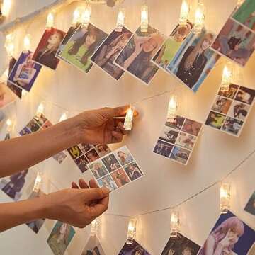Magnoloran 20 LED Photo Clip Starry Lights with Remote LED Fairy Twinkle Lights Home Festival Decor Lights for Christmas Party Halloween Thanksgiving Wedding Valentine's Day