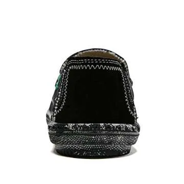 SONLLEIVOO Men's Slip on Deck Shoes Casual Canvas Boat Loafer Comfortable Lightweight Outdoor Walking Sneakers Black