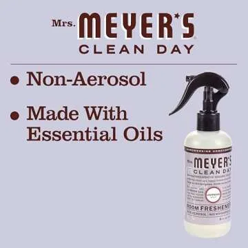 MRS. MEYER'S CLEAN DAY Room and Air Freshener Spray, Non-Aerosol Spray Bottle Infused with Essential Oils, Lavender, 8 Fl. Oz - Pack of 3