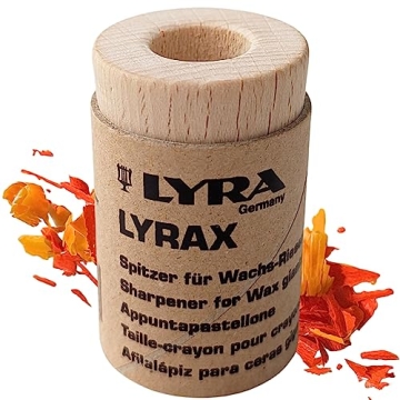 Lyra Stockmar Stick Crayon Sharpener-Twist Off Wood Top w/Cardboard Barrel- Jumbo Crayon Sharpener f...