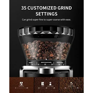 KIDISLE Conical Burr Coffee Grinder for Perfect Brewing