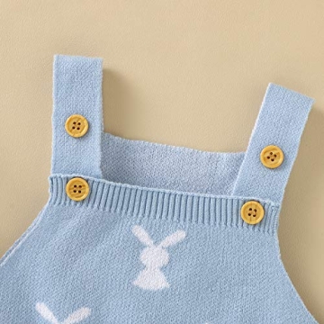 Baby Bunny Romper for Easter - Soft Knitted Bodysuit