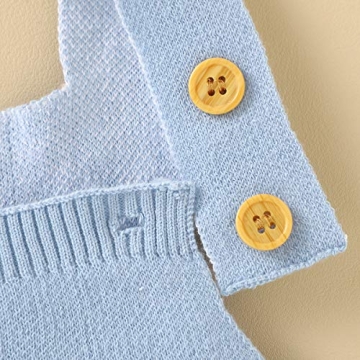 Baby Bunny Romper for Easter - Soft Knitted Bodysuit