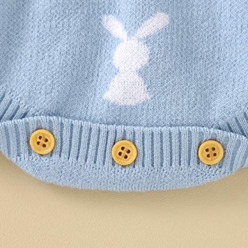 Baby Bunny Romper for Easter - Soft Knitted Bodysuit