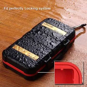 LENSGO Camera Battery Memory Card Case, Memory Card Hard Protector Case D850 Professional Water-Resistant & Anti-Shock Storage Box for 2 Camera Batteries 4 SD Cards 2 CF Cards 8 TF Cards
