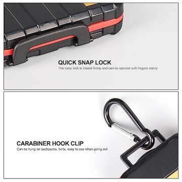 LENSGO Camera Battery Memory Card Case, Memory Card Hard Protector Case D850 Professional Water-Resistant & Anti-Shock Storage Box for 2 Camera Batteries 4 SD Cards 2 CF Cards 8 TF Cards