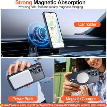 MOZOTER Galaxy S25 Ultra Case with Magnetic Protection