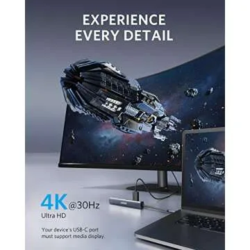 Anker 6-in-1 USB C Hub with 65W Power Delivery, 4K HDMI, 1Gbps Ethernet, USB Ports for MacBook Air, iPad Pro, XPS, and More