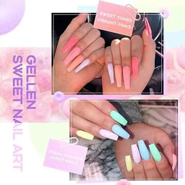 GELLEN Gel Nail Polish Kit 18 Pack Unicorn Tones Pastels