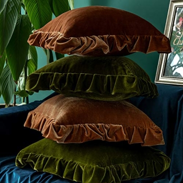 Luxurious Velvet Throw Pillow Covers - 18x18 Set of 2