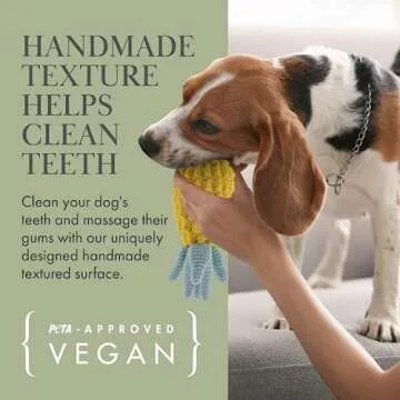 Nina Woof Organic Cotton Squeaky Dog Toys Fruits & Veggies Dog Toy Pack - Handmade Knit Dog Accessories, for Small Medium Dogs, Puppy Essentials and Puppy Toys Perfect Dog Gift