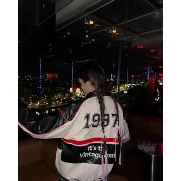 Aelfric Eden Faux Leather Racing Jacket Oversized Motorcycle Biker Racer Jackets Streetwear Unisex