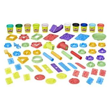 Play-Doh Play-Date Party Crate Multicoloured with 40 Tools and Play Mat