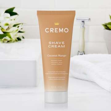 Cremo Cremo Coconut Mango Moisturizing Shave Cream, Astonishingly Superior Ultra-Slick Shaving Cream for Women Fights Nicks, Cuts and Razor Burn, 6 Fl Oz