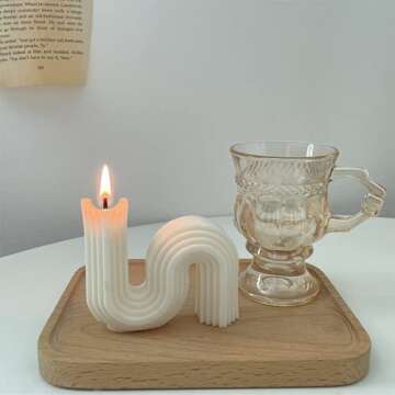 SAUStrongBe Scented Candle Gift Set, Mini Soy Wax Scented Candle, Used for Home Decoration,Long-Lasting Relaxation Candles, spa, Yoga, Birthday, Mother's Day Gift (U-Shaped)