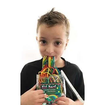 Elf Barf Rainbow Lace Licorice Funny Unique Christmas Stocking Stuffer Gag Birthday Girl, Boy and Teens Candy Gift (5.5 Ounces)