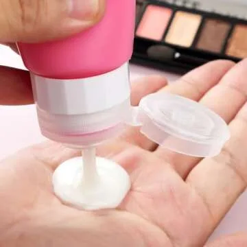 Gemice Travel Bottles for Toiletries Tsa Approved Travel Size Containers BPA Free Leak Proof Tubs Refillable Liquid Travel Accessories for Cometic Shampoo and Lotion Soap