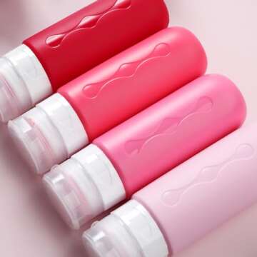 Gemice Travel Bottles for Toiletries Tsa Approved Travel Size Containers BPA Free Leak Proof Tubs Refillable Liquid Travel Accessories for Cometic Shampoo and Lotion Soap